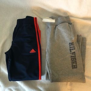 Adidas and Tommy Hilfiger Boys sweat pant bundled